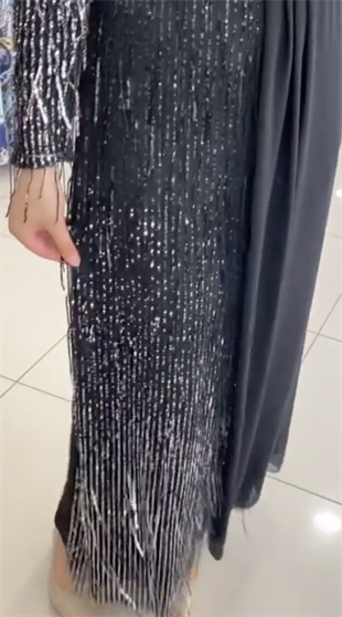 Ellya Özel Tasarım Işıltı Detaylı Elbise