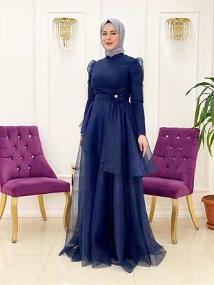 Ellya Özel Tasarım Yeni Model Göz Alıcı Abiye Elbise