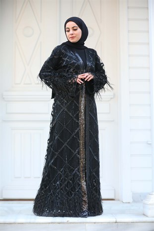 Ellya Özel Tasarım Siyah Elbise